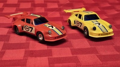 Vintage Slot Cars Porsche #7 Lot of 2 HO Scale Aurora Tyco Style
