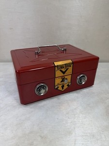VINTAGE NEIMAN MARCUS RED METAL STRONG BOX W/ COMBINATIONS (No Keys) JAPAN 880-2