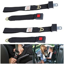 2 Pack Universal Truck Car Lap Seat Belts 2 Point Adjustable Single Seat Lap