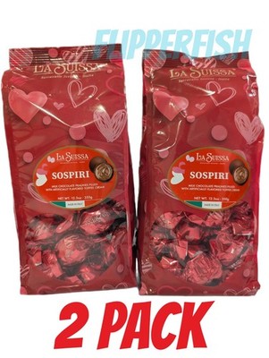 La Suissa Sospiri Chocolate Pralines with Toffee Cream Valentines Gift 12.3oz X2