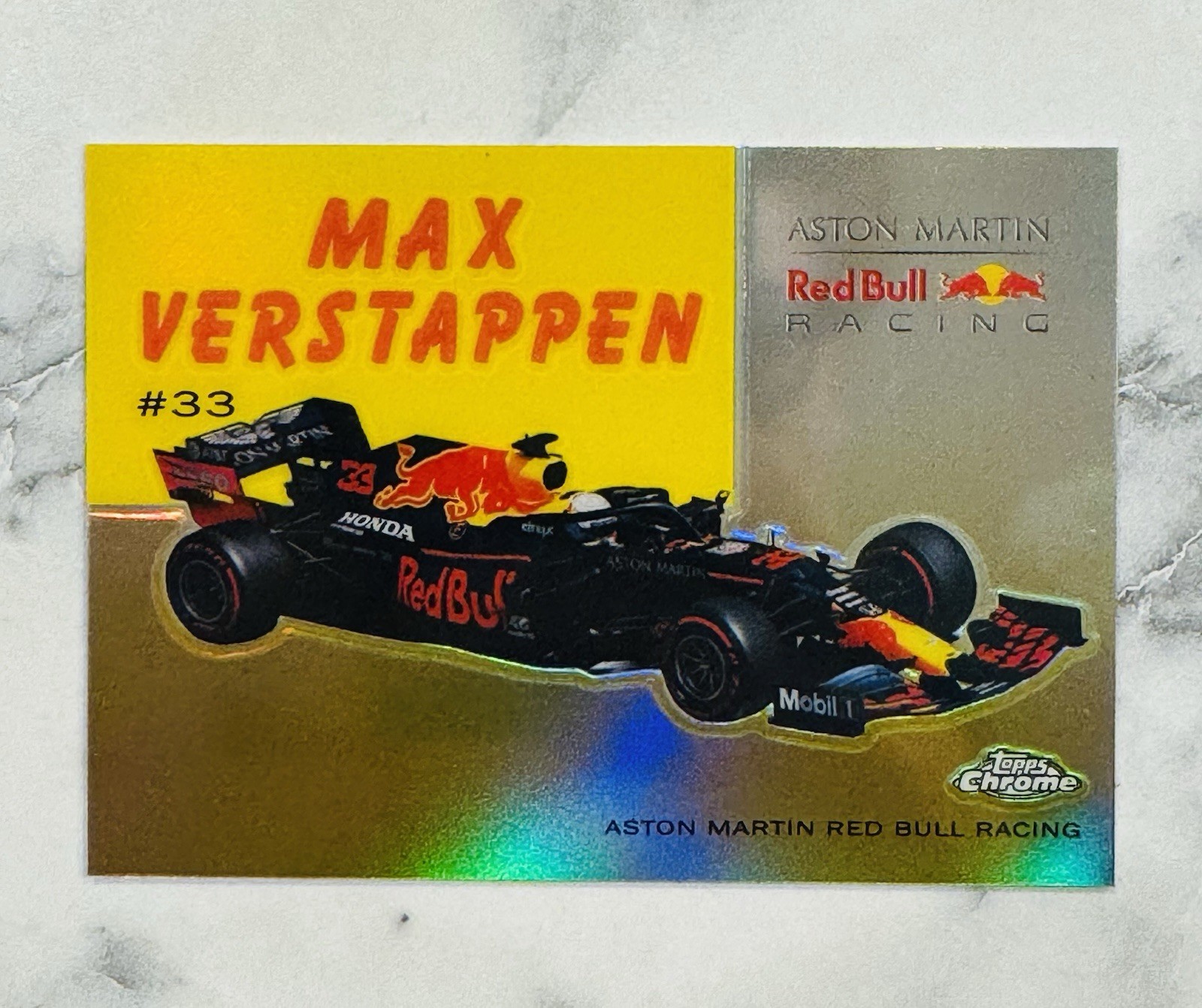 2020 Topps Chrome F1 Max Verstappen 1954 World on Wheels Gold /50 #54W-5