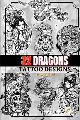 31 Mystic Dragon Tattoos to Color and