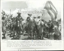 1959 Press Photo Major Cienfuegos leads cavalry from Yaguajay to Havana, Cuba