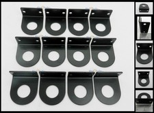 Set Of 12 Black Mounting Bracket For 34 Round Led Light Powder Coated Trailer