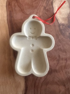 Stoneware Shortbread Cookie Mold Ginger Bread Man Bow Tie Cost Plus Gingerbread