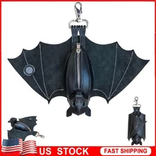 Coin Purse PU Leather Bat Gothic Bag Keychain Change Purse With Foldable Wings