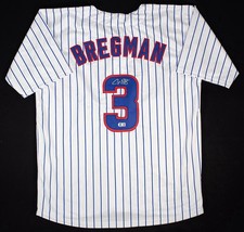 Alex Bregman Autographed Custom Chicago Cubs Signed Jersey Beckett COA Pinstripe