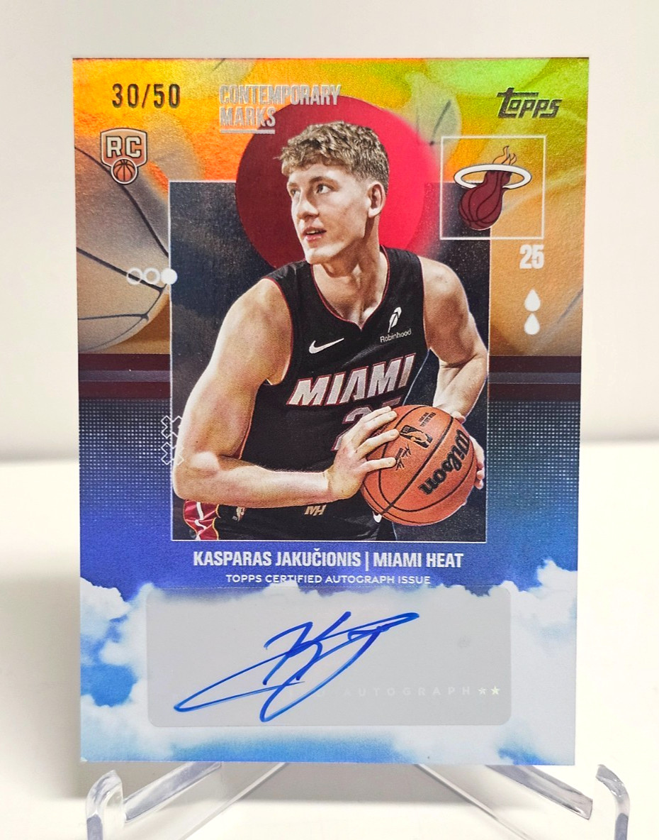 2025-26 Topps KASPARAS JAKUCIONIS RC Contemporary Marks GOLD Auto /50 • #CM-KJ