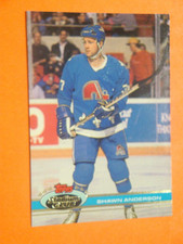 Shawn Anderson - 1991 Topps Stadium Club Hockey card #358 - Quebec Nordiques