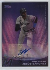 2022 Topps X Steve Aoki Base Purple Glitter Blast /99 Jesus Sanchez Auto 8y6