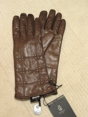 Roeckl Damen Lederhandschuhe Handschuhe - Cashmere Wolle gefüttert - Nieten - Bild 1 von 4