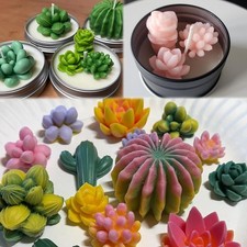 Succulent Silicone Candle Molds, 3D Flower Mold for Soap Cake Decoration Making