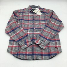 Tommy Bahama Mens Canyon Beach Bonfire Plaid Shirt in Carbon Grey Size Small