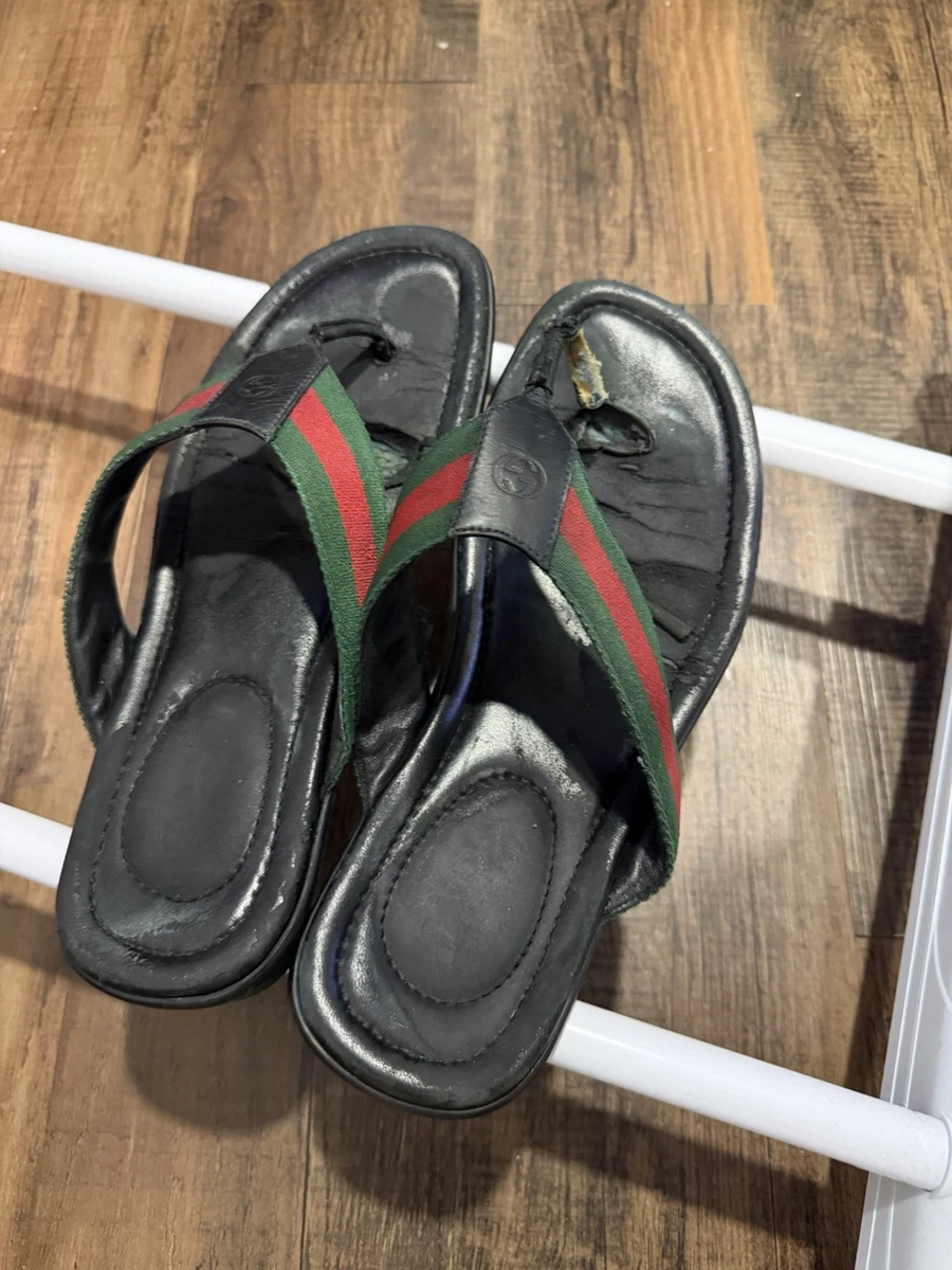Gucci Men's Leather Upper Flip Flop Sandals for sale | eBay