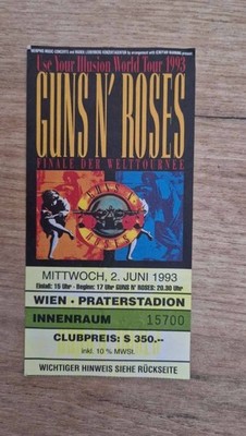 Guns N' Roses Finale der Welttournee, Ticket - Österreich 1993 Use Your Illusion