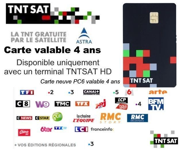새로운 TNT 위성 카드 TNTSAT 위성 디코더 수신기 ✅+ 갱신