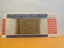 COLONIAL AND REVOLUTIONARY CURRENCY 1773=1781 *Reproduction* Set B