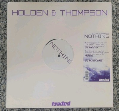 Holden & Thompson - Nothing Vinyl Record 12'' Electronic Progressive House UK