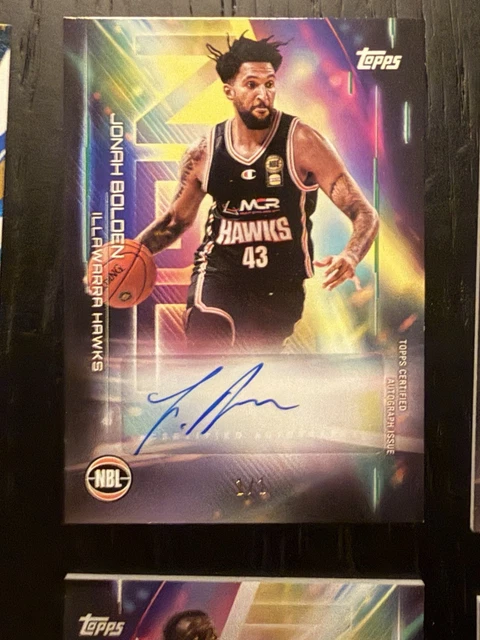 2025-26 Topps NBL Basketball Jonah Bolden Auto NBL Autographs NA-JB Hawks 1/1!!
