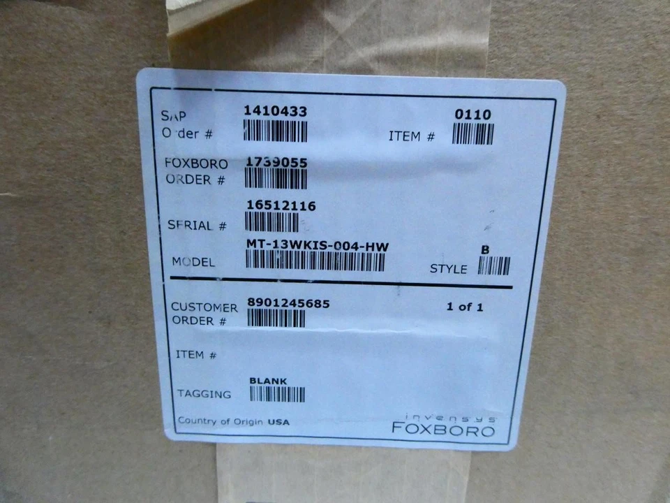 Foxboro MT-13WKIS-004-HW Temperature/humidity Sensor - Image 4 of 4