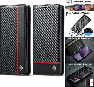 Carbon Fiber Wallet Phone Case For iPhone 17 16 15 14 13 12 11 Pro Max XS Air XR