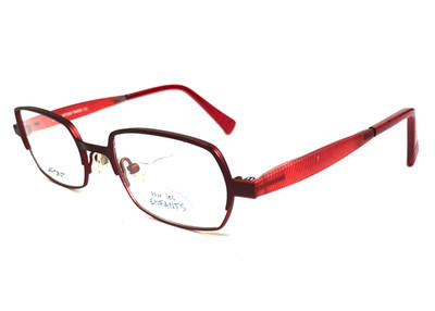 Jean Lafont Kids Eyeglasses Frames IGO 628 Red Rectangle Full Rim 49-18-135