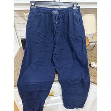 Polo Ralph Lauren Mens Navy Blue Cotton Flannel Pajama Pants Sleep Lounge Medium