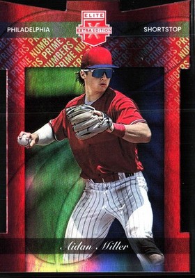 2023 AIDAN MILLER PANINI EXTRA EDITION Prime Numbers Red /60 #162 Die Cut