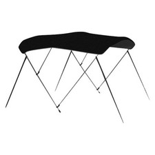 6' L x 85 6' L x 85"-90" W x 46" H Jet Black Sunbrella  Acrylic 3-Bow Bimini
