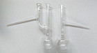 Lot of 2 ~ Vintage PYREX 125 ml Distilling Flask Single & Dual Tubes — photo 1