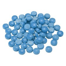 12mm Glass Mosaic Tiles, 200g Round Iridescent Glass Pieces, Sea Blue