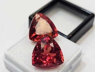 Trillion Cut Mexican Fire Opal 30-31 Ct EGL CERTIFIED Pair Loose Gemstone FR-280