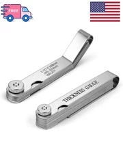 Feeler Gauge Set 2pcs Stainless Steel 32 Straight 16 Offset Blades SAE Metric