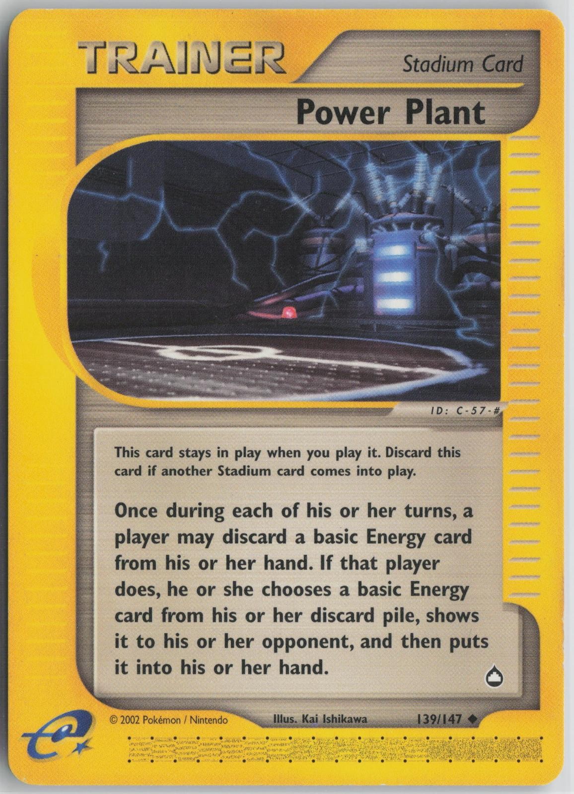 Power Plant 139/147 Uncommon Aquapolis Pokemon Lightly Played