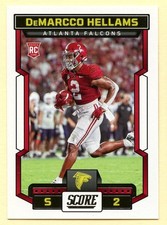 2023 Panini Score Football DeMarcco Hellams card #385 Atlanta Falcons/Alabama RC