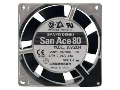 SANYO DENKI, Axiallüfter,  San Ace 80, 109S034, 80x80x25 mm, 230V~, 7W