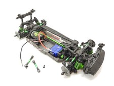 UPGRADED Traxxas 4-Tec 2.0 VXL 1/10 4x4 Touring Car Roller Slider Chassis GREE
