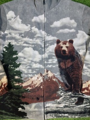 Great Vintage Atlas for Men Bear Mountains Full Zip Fleece Jacket