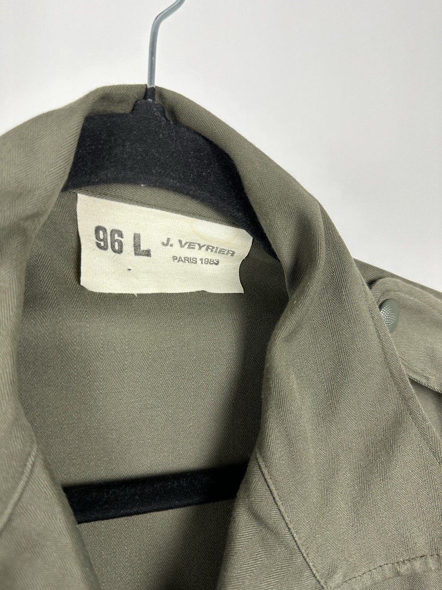 Vintage J. Veyrier B-52 Pilot Bomber Jacket Khaki French Military Size L View 6