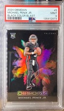 2024 Panini Obsidian Michael Penix Jr. Black Color Blast RC PSA 9 SSP Case Hit