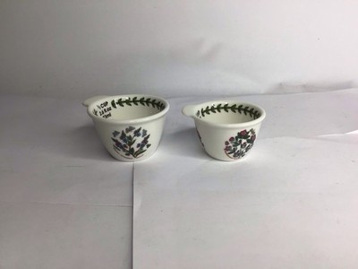 2 Pc. Portmeirion Botanic Garden Measuring Cups 1/3 Cup, 1/4 Cup