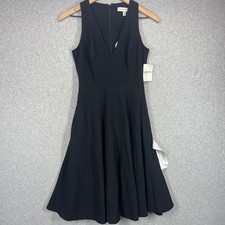 DRESS THE POPULATION Little Black Dress LBD Halter Mini Cocktail Womens XXS 2XS