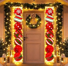 70 X 12 Inches Merry Christmas Lighted Banner Xmas Hanging Doorway Porch Sign LE