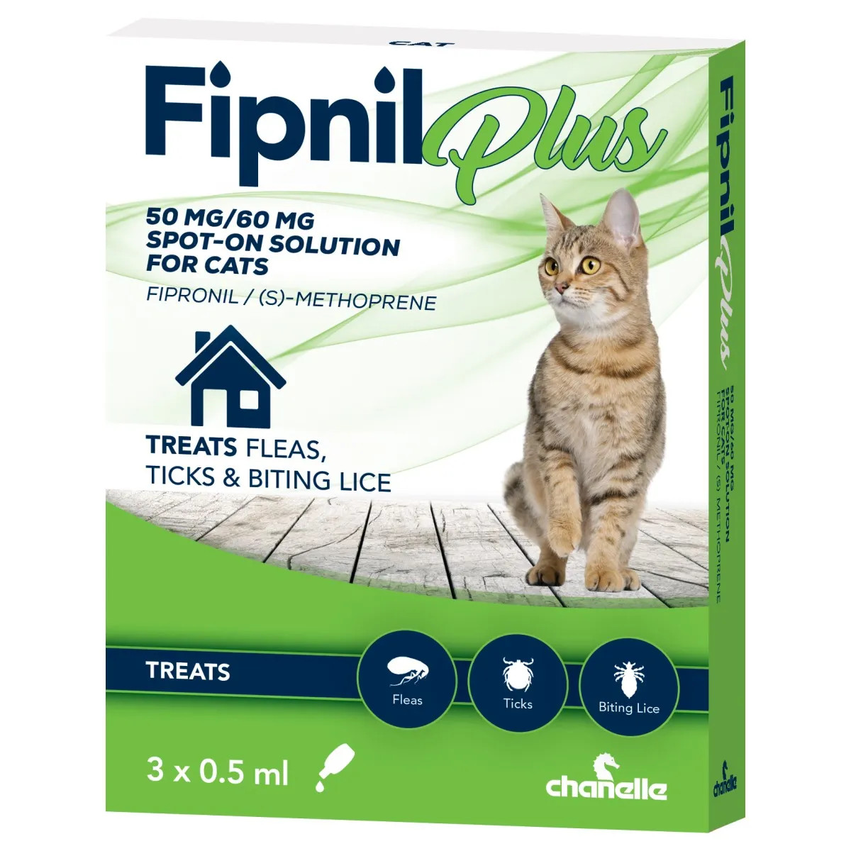 Fipnil Plus Spot-On Solution for Cats (3 Pipettes)