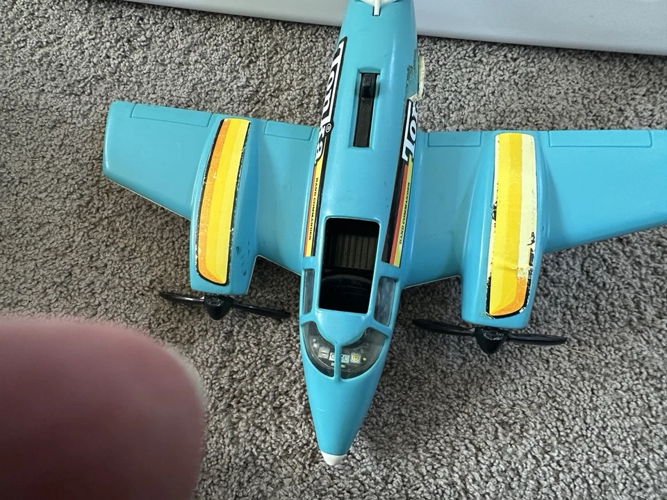 Tonka 1979 Vintage Hand Turbo Prop Blue Plane - Image 3 of 4