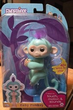 New Fingerlings ZOE blue Baby Monkey Bonus With Stand Interactive