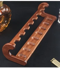 For 8pcs Pipes Display Holder Wooden Stand Rack Tobacco Pipe Smoking Shelf Rack