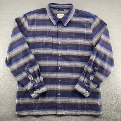 Marmot Shirt Mens Large Blue Plaid Ridgefield Heavyweight Flannel Overshirt