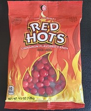 3 BAGS TOTAL Red Hots Cinnamon Candy 4.5 oz Bags Original Movie Theatre