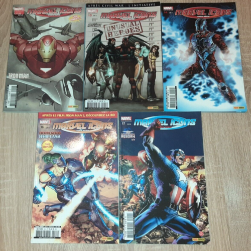 Lot 5 comics Marvel icons n°9/13/14/16/17 de 2010 - Foto 1 di 2